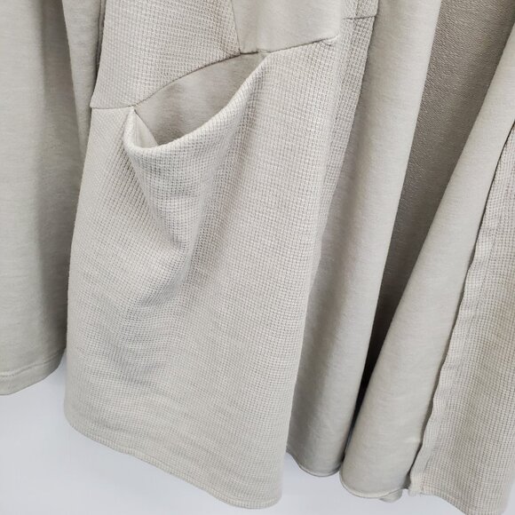 Logo Lounge XS Open Front Cardigan Beige Long Sleeve Pockets Cozy Layering - Picture 8 of 14